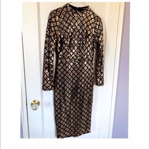 Sequin Backless Dress